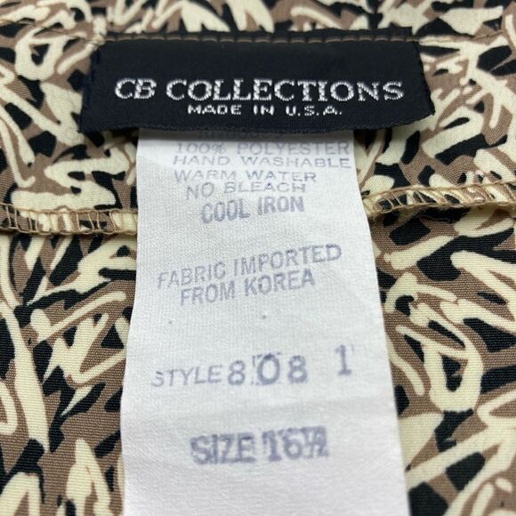 Vintage CB Collections Plus Size Elegant Long Blouse SZ 16 - Picture 4 of 5